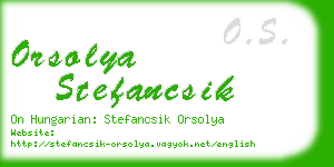 orsolya stefancsik business card